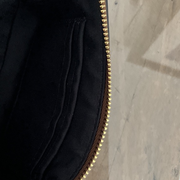 Coach Signature Corner Zip Brown and Black Wristlet - Picture 6 of 9